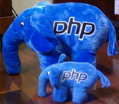 Picture of the big and small elePHPant plush toys Picture of the big and small elePHPant plush toys